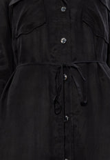 GANNI V-neck Midi Dress