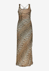GANNI Leopard Print Midi Dress