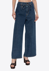 Etro Embroidered Pegaso Flared Jeans