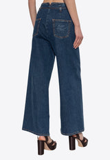 Etro Embroidered Pegaso Flared Jeans