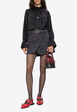 GANNI Ruffled Long-Sleeved Blouse