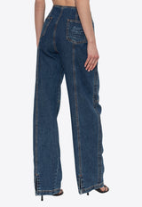 Etro Embossed Logo High-Rise Jeans