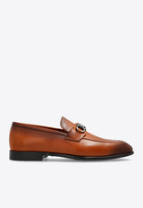 Ferragamo Foster Double-Gancini Leather Loafers