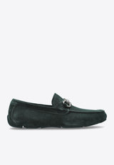 Ferragamo Parigi Double Gancini Suede Loafers