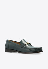 Ferragamo Harry F-Buckle Leather Loafers