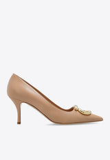 Ferragamo Lara 70 Maxi Gancini Leather Pumps