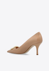 Ferragamo Lara 70 Maxi Gancini Leather Pumps