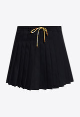 Versace Drawstring Pleated Mini Skirt