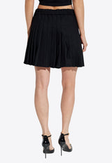 Versace Drawstring Pleated Mini Skirt