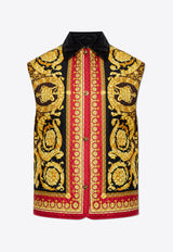 Versace Barocco Silk Reversible Quilted Vest