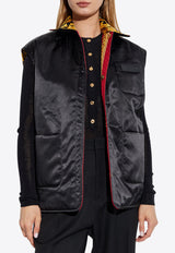 Versace Barocco Silk Reversible Quilted Vest