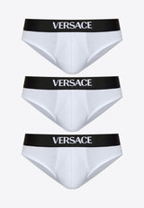 Versace Logo Waistband Briefs - Set of 3