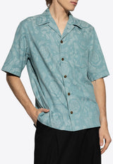 Versace Barocco Jacquard Denim Shirt