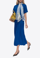 Ferragamo Asymmetrical Draped Midi Dress