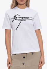 Ferragamo Signature Logo Print T-shirt