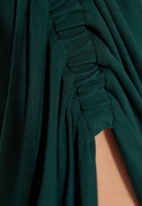 Ferragamo Asymmetrical Ruched Mini Dress