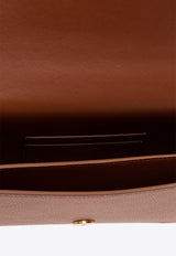 Ferragamo Double Gancini East-West Shoulder Bag in Hammered Leather
