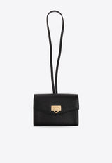 Ferragamo Gancini Hammered Leather Cardholder Bag Charm