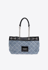 Marc Jacobs Quilted Denim Chain Sack Shoulder Bag
