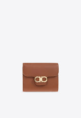 Ferragamo Gancini Grained Leather Compact Wallet