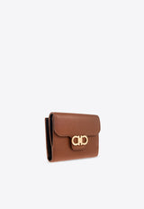 Ferragamo Gancini Grained Leather Compact Wallet