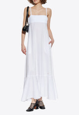 Moschino Embroidered Goose Strappy Midi Dress