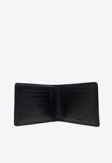 Ferragamo Gancini Woven Leather Bi-Fold Wallet Brown 661714 GANCIO WOVEN 787103-T MORO NERO