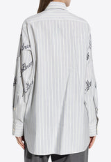 Stella McCartney Sequined Mother Long-Sleeved Stripe Shirt