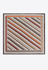 Ferragamo Silk Striped Pocket Square