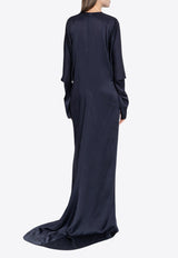 Stella McCartney Twist Long-Sleeved Satin Gown