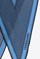 Ferragamo Diamond Pattern Silk Neckerchief