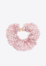 GANNI Vichy Check Hair Scrunchie