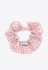 GANNI Vichy Check Hair Scrunchie