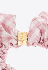 GANNI Vichy Check Hair Scrunchie