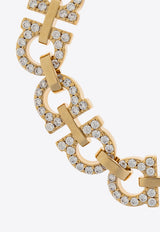 Ferragamo Crystal Embellished Chunky Gancini Bracelet