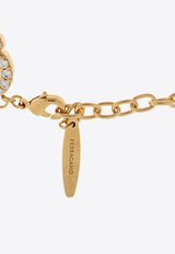 Ferragamo Crystal Embellished Chunky Gancini Bracelet