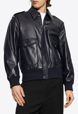 Leather Zip-Up Jacket