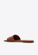 Chloé Soleil Calf Leather Flat Sandals