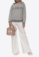 Chloé Logo Print Oversized Hooded Sweatshirt
