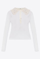 Chloé Henley Fine Wool Knit Top