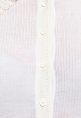 Chloé Henley Fine Wool Knit Top