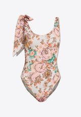 Chloé Floral Print One-Piece Swimsuit