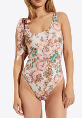 Chloé Floral Print One-Piece Swimsuit