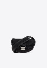 GANNI Apo-G Denim Fringed Crossbody Bag