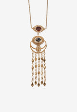 Chloé Amulet Brass Necklace with Ornaments
