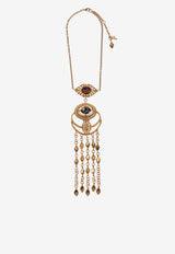 Chloé Amulet Brass Necklace with Ornaments