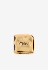 Chloé Cube Dice Bracelet Charm in Brass