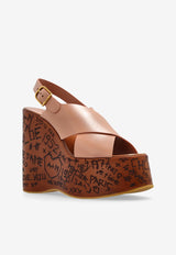 Chloé Maxime 130 Leather Wedge Sandals