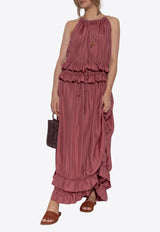 Chloé Sleeveless Ruffled Silk Maxi Dress