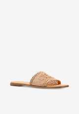 Chloé Soleil Woven Strap Flat Sandals